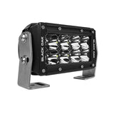 Black Oak Pro Series 30 Double Row 4 LED Light Bar  Flood Optics  Black Housing 4FD5OS
