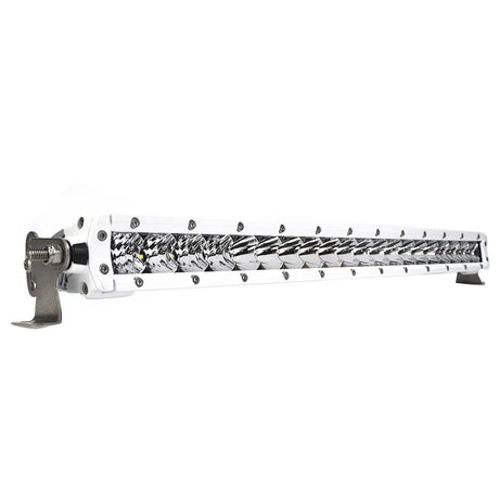 Black Oak Pro Series 30 Single Row 20 LED Light Bar  Combo Optics  White Housing 20CMS5OS