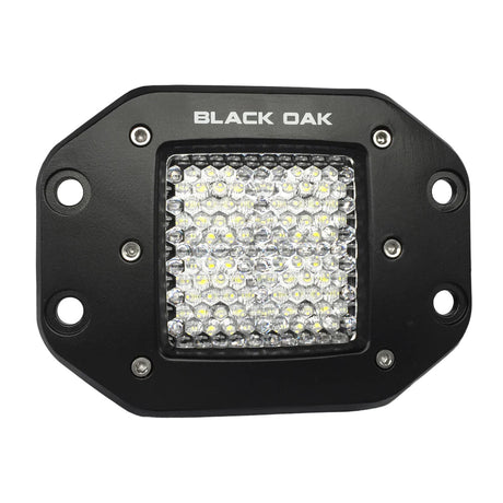 Black Oak 2 Flush Mount LED Pod Light  Diffused Optics  Black Housing  Pro Series 30 2DFPOD10CR