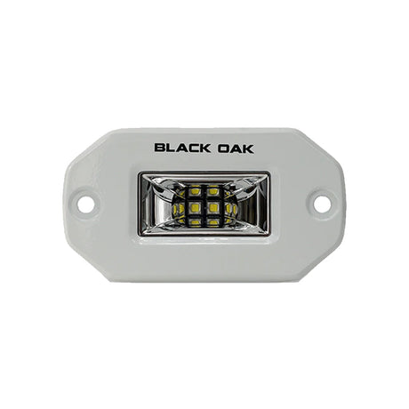 Black Oak 2 Marine Flush Mount Spreader Light  White Housing  Pro Series 30 2FSLSRPOD10CR