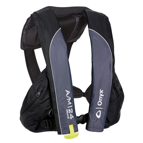 Onyx AM24 Deluxe AutoManual Inflatable PFD  Black  Adult Universal 13210070000423