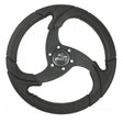 Schmitt Marine Folletto 142 Wheel  Black Polished Polyurethane  34 Tapered Shaft wBlack Center Cap PU026104R