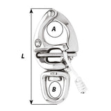 Wichard HR Quick Release Snap Shackle With Swivel Eye  80mm Length  3532 02674