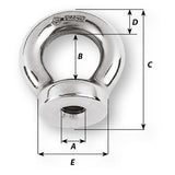 Wichard 10mm Eye Nut  Thread M10 x 150mm 06355