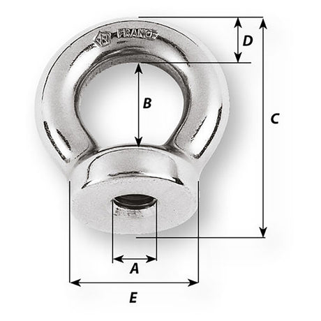 Wichard 12mm Eye Nut  Thread M14 x 200mm 06367