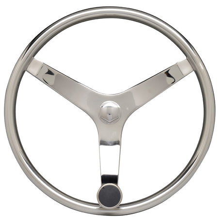 Uflex  V46  135 Stainless Steel Steering Wheel wSpeed Knob  No Wheel Nut V46