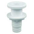 Attwood White Plastic ThruHull Fitting  118 Inner Diameter 38743