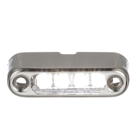 Attwood White LED Micro Light wStainless Steel Bezel  Vertical Mount 6350W7