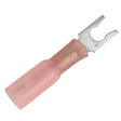 Pacer 2218 AWG Heat Shrink Spade Terminal  8 Stud Size  100 Pack TE188SLF100